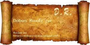 Dobos Roxána névjegykártya