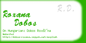 roxana dobos business card